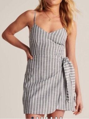 abercrombie corset seamed linen-blend mini dress Abercrombie corset seamed midi
